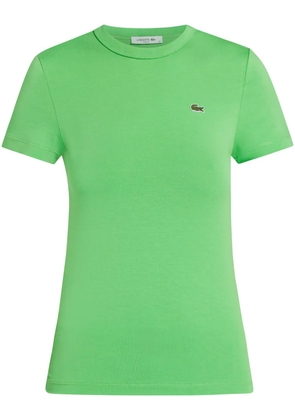 Lacoste logo-appliqué organic cotton T-shirt - Green