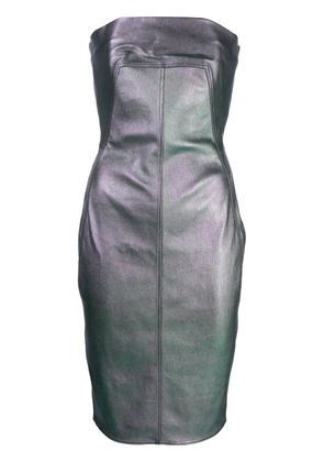 Rick Owens iridescent bustier minidress - Purple