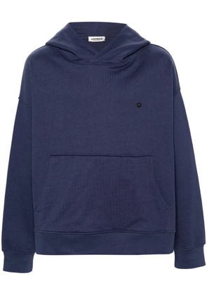 A Paper Kid logo-plaque cotton hoodie - Blue