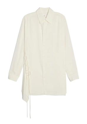 Y's lace-up detailing shirt - White