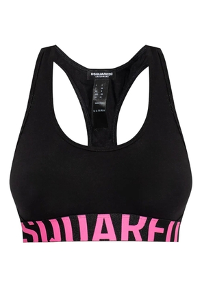 DSQUARED2 logo-detailed sports bra - Black