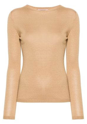 TWINSET long-sleeve silk jumper - Neutrals