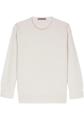 D.Exterior ribbed-knit sweater - Neutrals