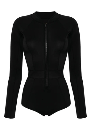 Duskii zip-up long-sleeved swimsuit - Black
