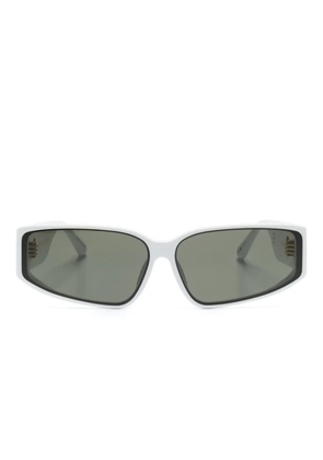 Linda Farrow Alexis biker-frame sunglasses - White