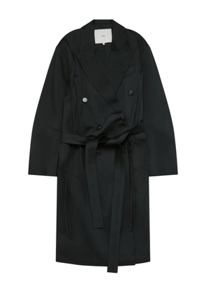 Setchu double-breasted belted coat - Black