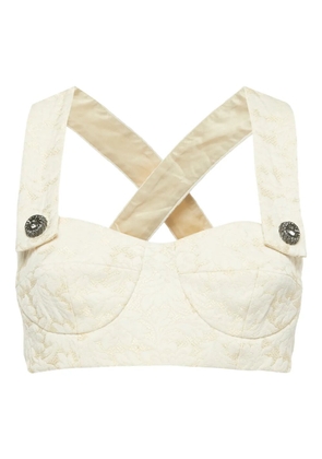 Dolce & Gabbana Pre-Owned button-detail top - Neutrals