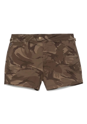 TOM FORD camouflage-print swim shorts - Green