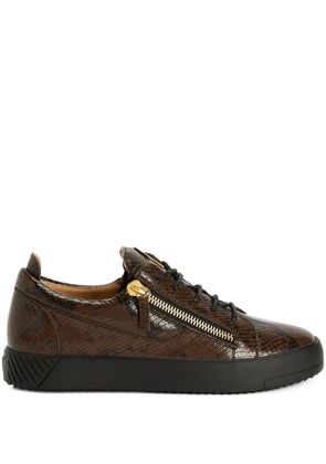 Giuseppe Zanotti Frankie double-zip low-top sneakers - Brown