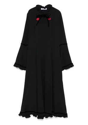 Vivetta floral-embroidered dress - Black