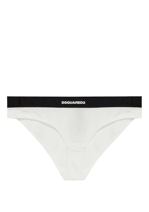 DSQUARED2 contrasting logo-print briefs - White