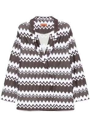 Missoni zigzag-motif blazer - White