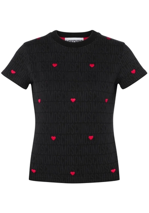 Moschino heart-motif short-sleeve T-shirt - Black