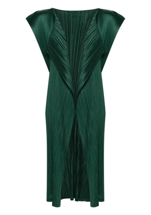 Pleats Please Issey Miyake plissé midi vest - Green