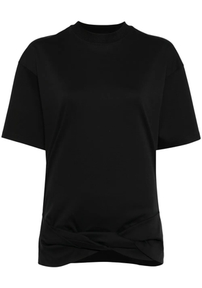 Off-White Arrows-embroidery cotton T-shirt - Black