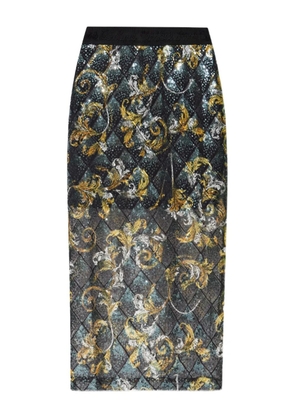 Versace Jeans Couture sequin-embellished midi skirt - Black