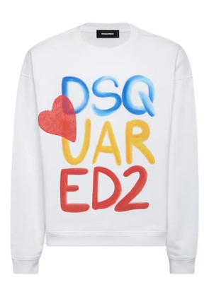 DSQUARED2 logo-print sweatshirt - White