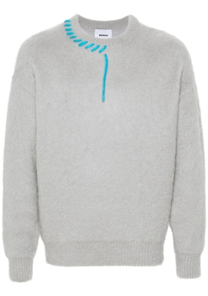 Bonsai decorative-stitching jumper - Grey