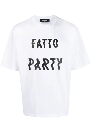 DSQUARED2 text-print cotton T-shirt - White