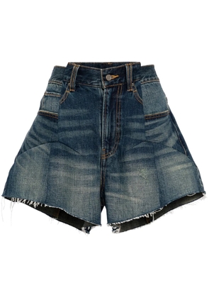 JNBY logo-patch cotton shorts - Blue