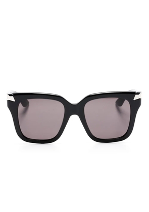 Alexander McQueen Eyewear logo-engraved oversize-frame sunglasses - Black