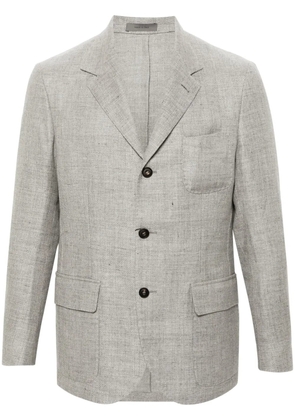 Corneliani stand-up collar single-breasted blazer - Grey