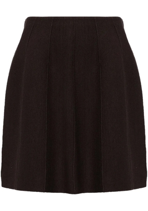 JNBY ribbed-detailed knitted skirt - Brown