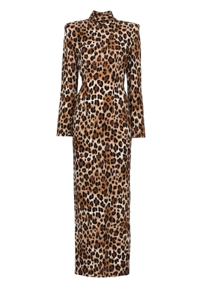 Rowen Rose leopard-print maxi dress - Brown