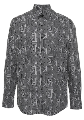Karl Lagerfeld logo-print cotton shirt - Black