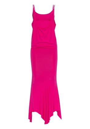 The Attico layered mermaid-silhouette maxi dress - Pink