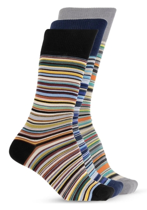 Paul Smith striped three-pair socks set - Black