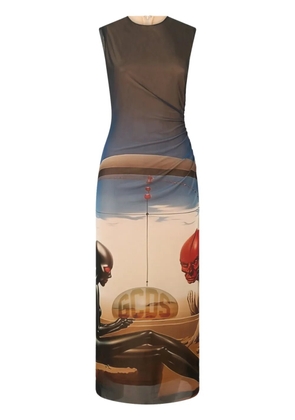 GCDS Creature tulle dress - Blue