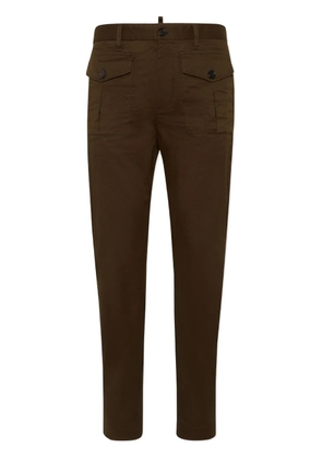 DSQUARED2 tapered leg cotton trousers - Brown