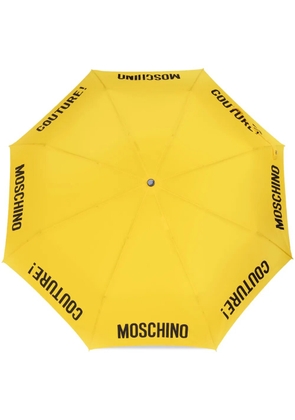 Moschino logo-print umbrella - Yellow