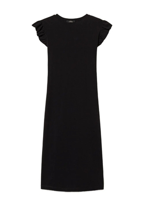 TWINSET ruffled-sleeves midi dress - Black