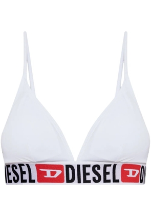 Diesel logo-print bra - White
