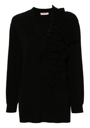 TWINSET ruffle-detail jumper - Black