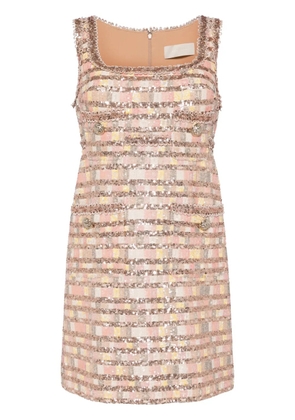 Elie Saab Camaleonte sequinned minidress - Neutrals