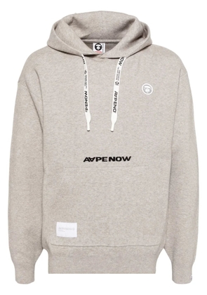 AAPE BY *A BATHING APE® AAPENOW moonface knit hoodie - Grey