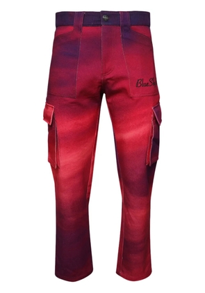 BLUE SKY INN Sunrise gradient cargo trousers - Red