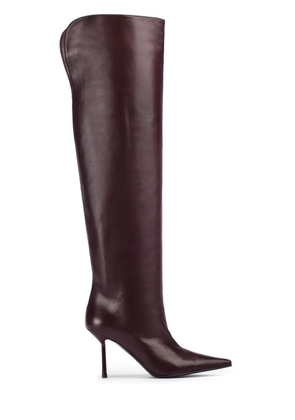Le Silla Bella 120mm pointed-toe leather boots - Red