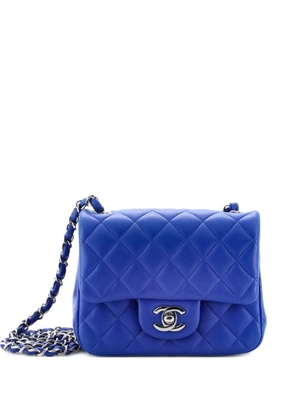 CHANEL Pre-Owned Square Classic Single Flap Bag Quilted Lambskin Mini crossbody bag - Blue