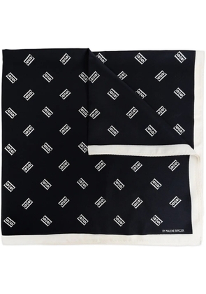 By Malene Birger Monnis multi-print silk scarf - Black