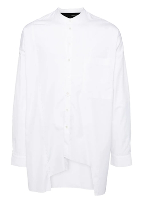 Isabel Benenato asymmetric cotton shirt - White