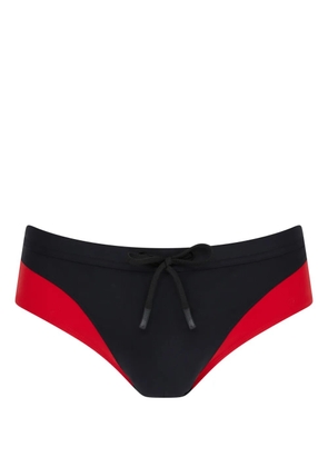 Let's Swim logo-print swim shorts - Black