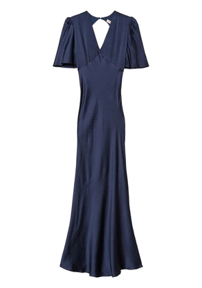 TWINSET hammered satin maxi dress - Blue