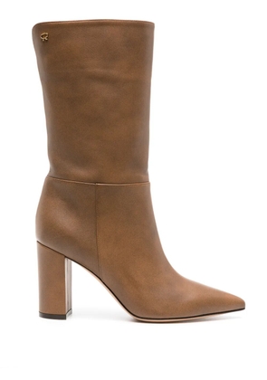 Gianvito Rossi Piper 85mm leather boots - Brown