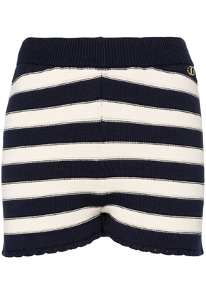 TWINSET striped knitted mini short - Blue