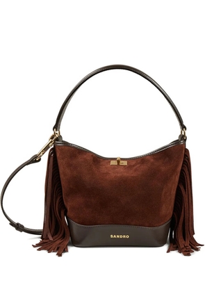 SANDRO leather cross body bag - Brown