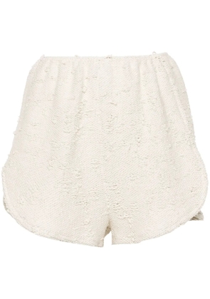 Ioana Ciolacu distressed-effect knitted shorts - Neutrals